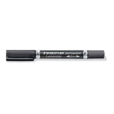 Rotulador Lumocolor 348 Doble Punta Negro | Staedtler | Pack 10 Unidades